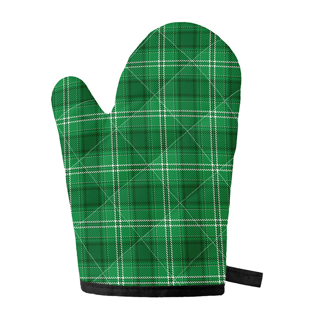 Saint Patrick's Day Tartan Print Single Oven Mitt