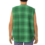 Saint Patrick's Day Tartan Print Sleeveless Baseball Jersey