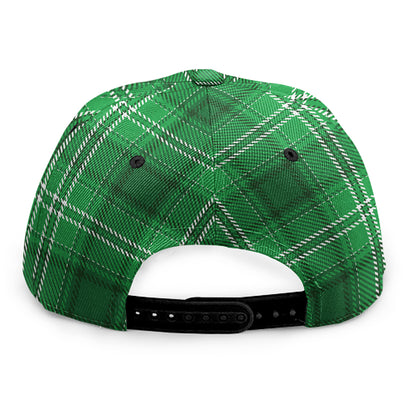 Saint Patrick's Day Tartan Print Snapback Cap