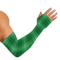 Saint Patrick's Day Tartan Print Sun Protection Arm Sleeves
