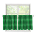 Saint Patrick's Day Tartan Print Tier Curtains