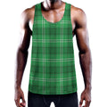 Saint Patrick's Day Tartan Print Men's Workout Tank Top