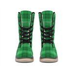 Saint Patrick's Day Tartan Print Winter Boots