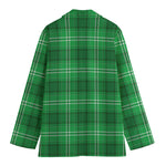 Saint Patrick's Day Tartan Print Women's Blazer