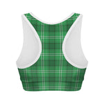 Saint Patrick's Day Tartan Print Women's Sports Bra