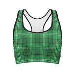 Saint Patrick's Day Tartan Print Women's Sports Bra