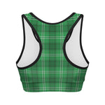 Saint Patrick's Day Tartan Print Women's Sports Bra