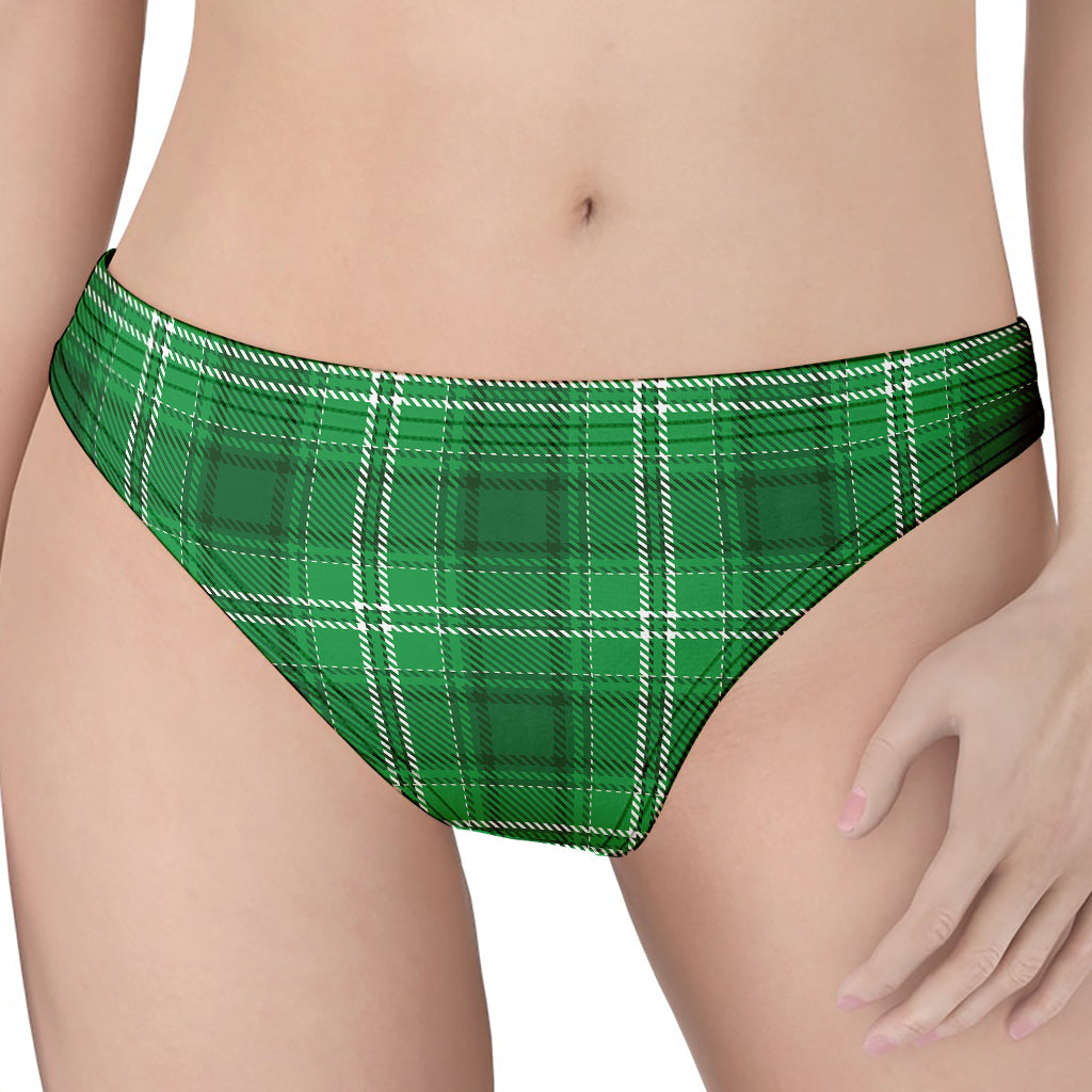 Saint Patrick's Day Tartan Print Women's Thong