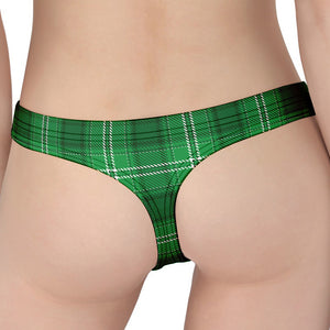 Saint Patrick's Day Tartan Print Women's Thong