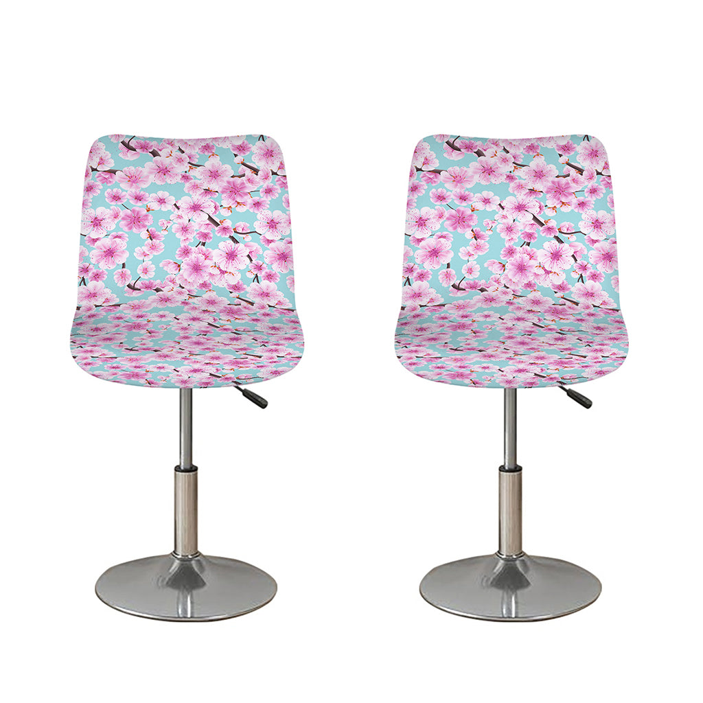 Sakura Cherry Blossom Pattern Print Bar Stool Covers