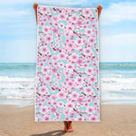 Sakura Cherry Blossom Pattern Print Beach Towel