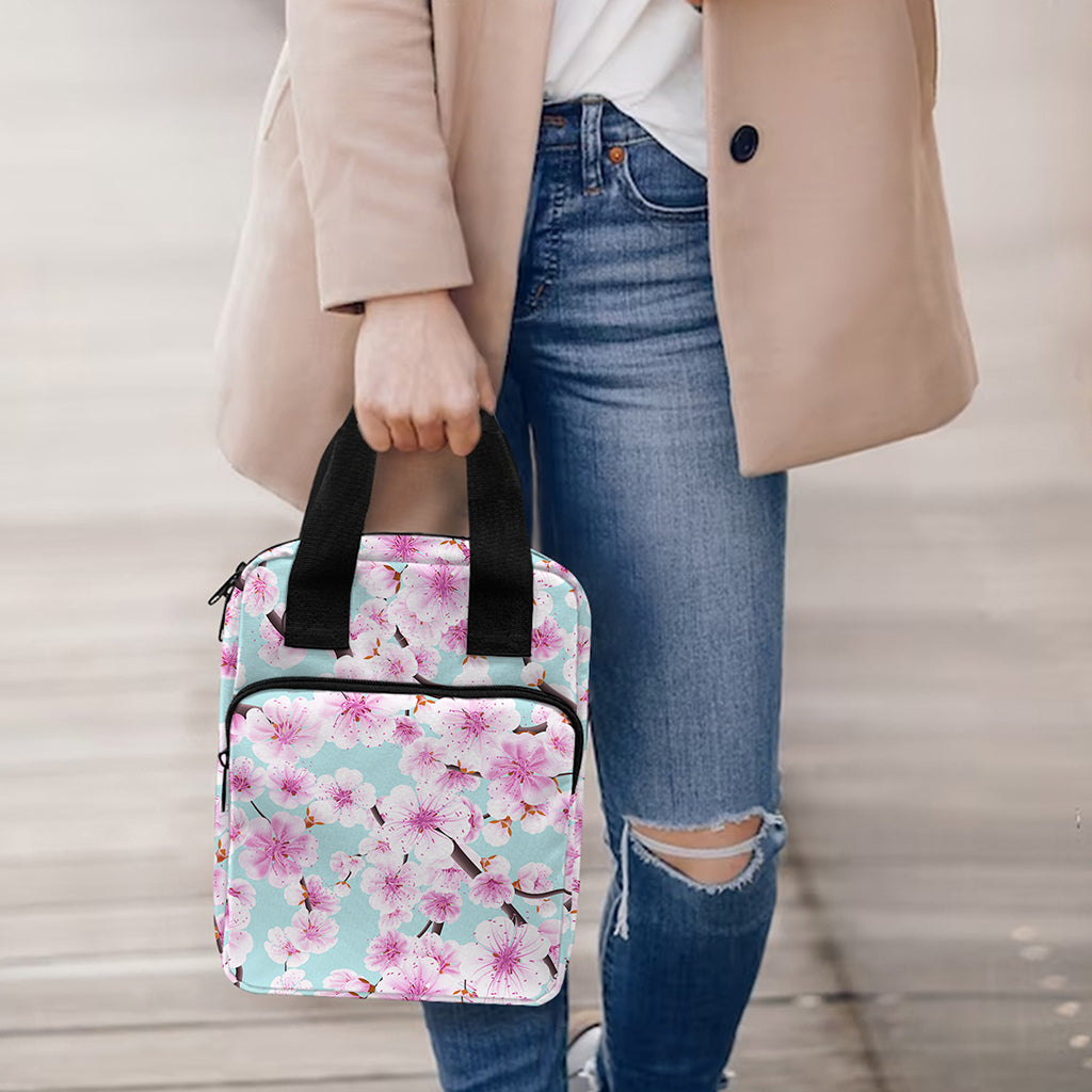 Sakura Cherry Blossom Pattern Print Bible Tote Bag