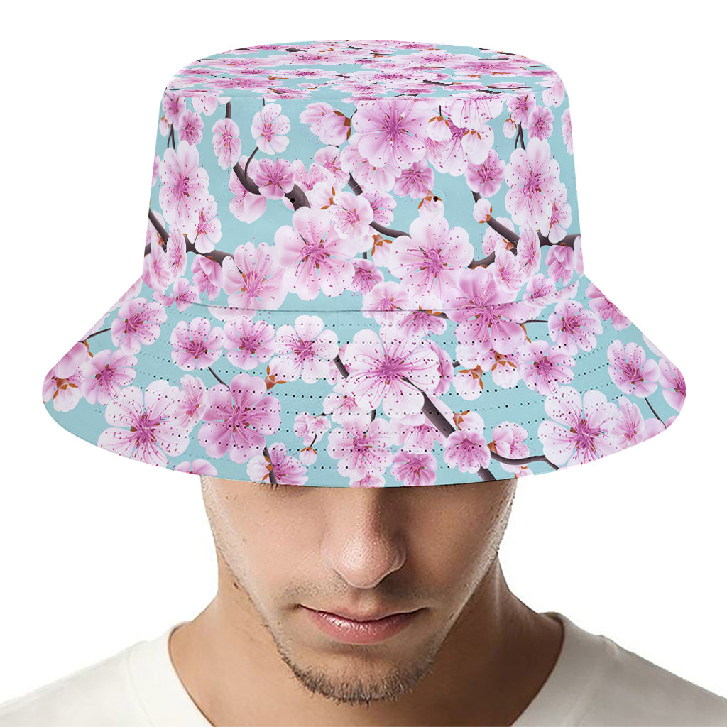 Sakura Cherry Blossom Pattern Print Bucket Hat