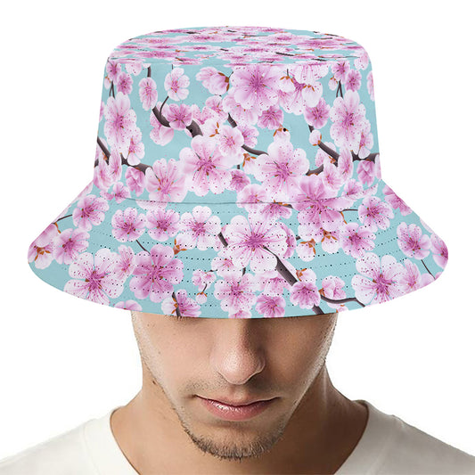 Sakura Cherry Blossom Pattern Print Bucket Hat