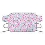 Sakura Cherry Blossom Pattern Print Car Windshield Snow Cover