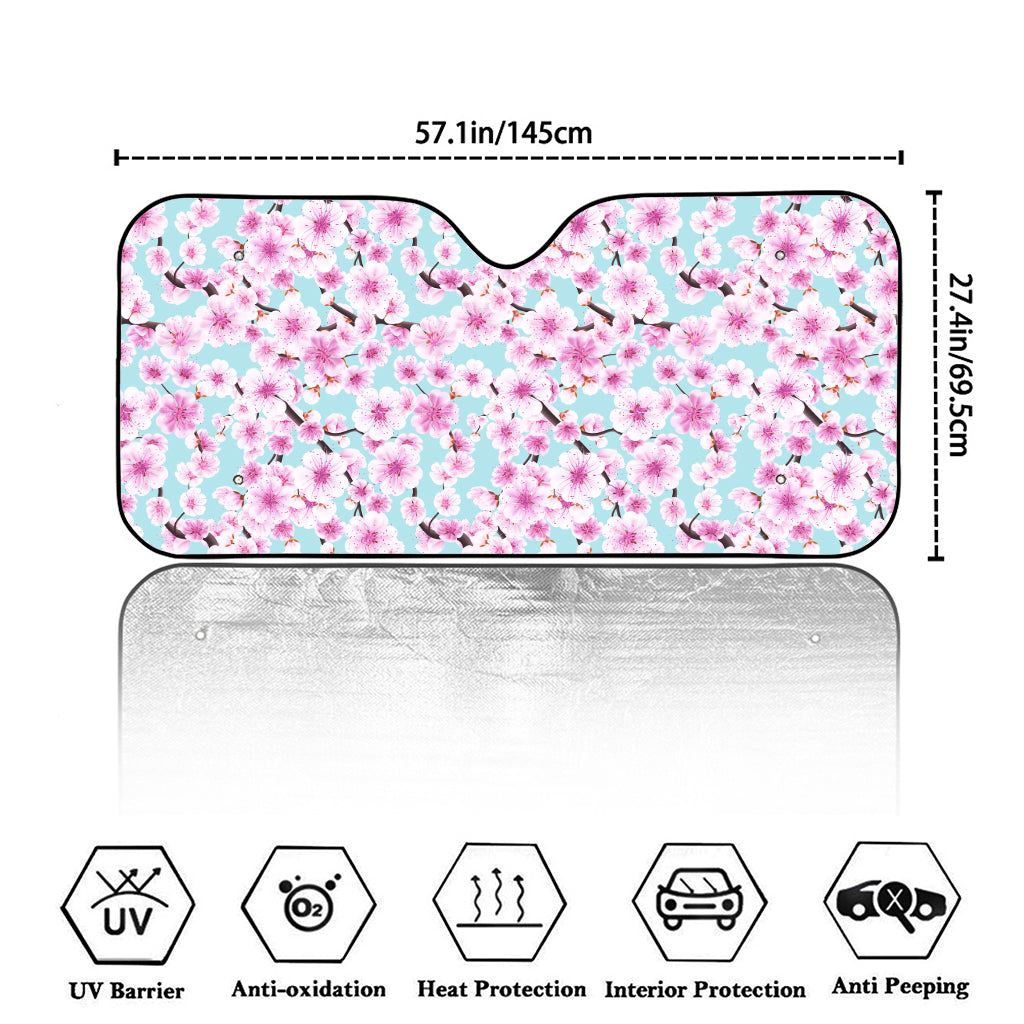 Sakura Cherry Blossom Pattern Print Car Windshield Sun Shade