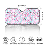 Sakura Cherry Blossom Pattern Print Car Windshield Sun Shade