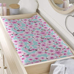 Sakura Cherry Blossom Pattern Print Changing Pad Cover
