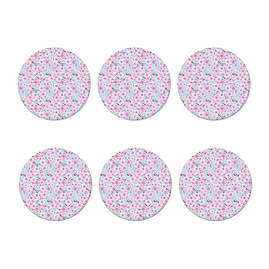 Sakura Cherry Blossom Pattern Print Coaster Set