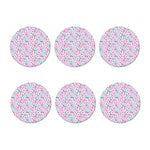 Sakura Cherry Blossom Pattern Print Coaster Set
