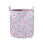 Sakura Cherry Blossom Pattern Print Collapsible Laundry Basket