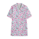 Sakura Cherry Blossom Pattern Print Cotton Hawaiian Shirt