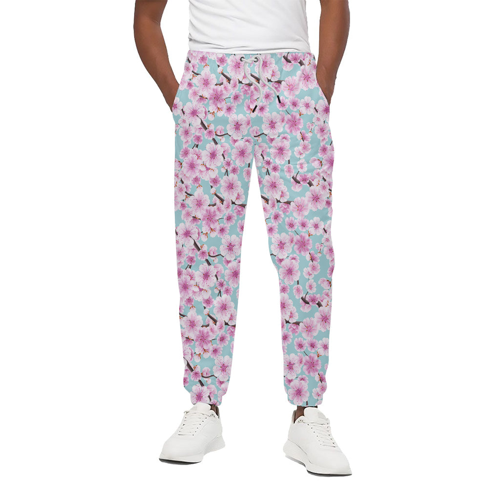 Sakura Cherry Blossom Pattern Print Cotton Pants