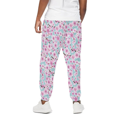 Sakura Cherry Blossom Pattern Print Cotton Pants