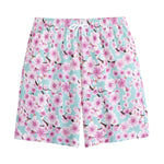 Sakura Cherry Blossom Pattern Print Cotton Shorts