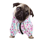 Sakura Cherry Blossom Pattern Print Dog Zip Up Hoodie