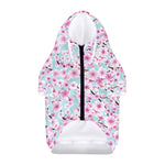 Sakura Cherry Blossom Pattern Print Dog Zip Up Hoodie