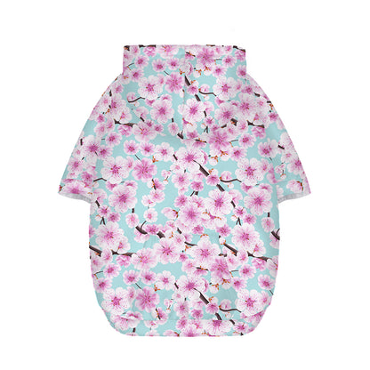 Sakura Cherry Blossom Pattern Print Dog Zip Up Hoodie