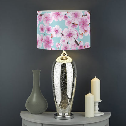 Sakura Cherry Blossom Pattern Print Drum Lamp Shade