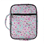 Sakura Cherry Blossom Pattern Print Front Pocket Bible Bag