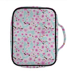 Sakura Cherry Blossom Pattern Print Front Pocket Bible Bag
