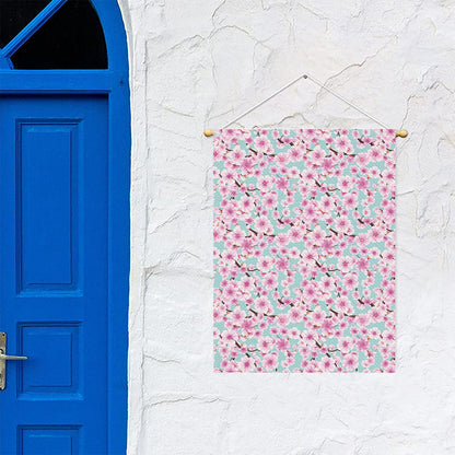 Sakura Cherry Blossom Pattern Print Garden Flag