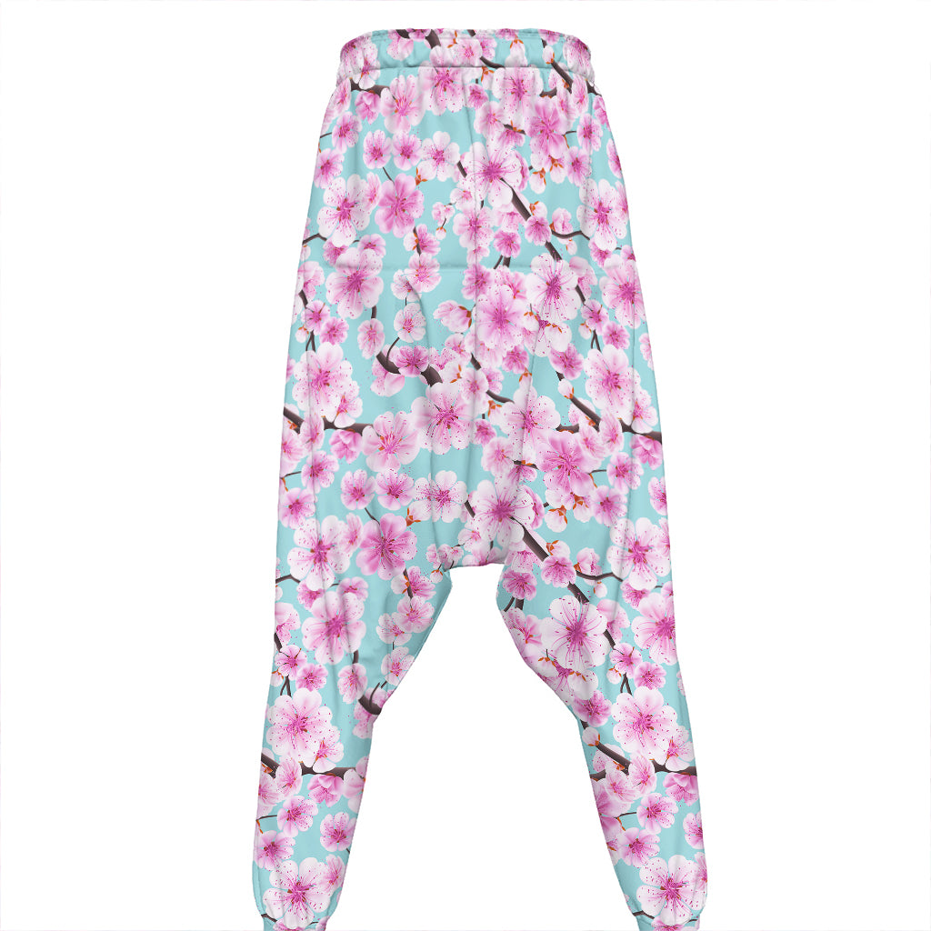 Sakura Cherry Blossom Pattern Print Hammer Pants
