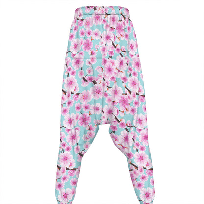 Sakura Cherry Blossom Pattern Print Hammer Pants