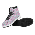 Sakura Cherry Blossom Pattern Print High Top Leather Sneakers
