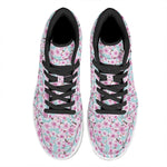 Sakura Cherry Blossom Pattern Print High Top Leather Sneakers