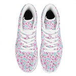 Sakura Cherry Blossom Pattern Print High Top Leather Sneakers