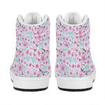 Sakura Cherry Blossom Pattern Print High Top Leather Sneakers