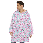 Sakura Cherry Blossom Pattern Print Hoodie Blanket