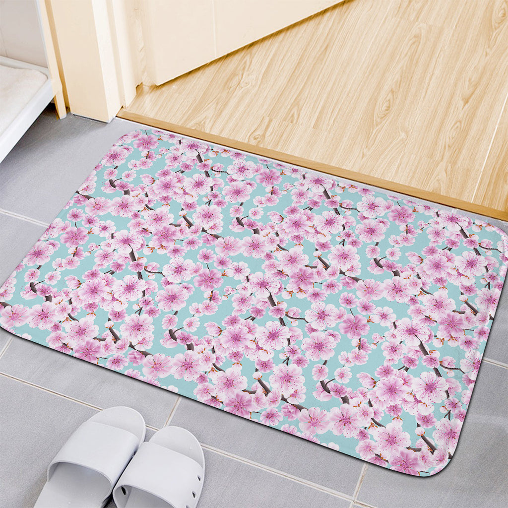 Sakura Cherry Blossom Pattern Print Indoor Door Mat