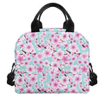 Sakura Cherry Blossom Pattern Print Insulated Lunch Bag