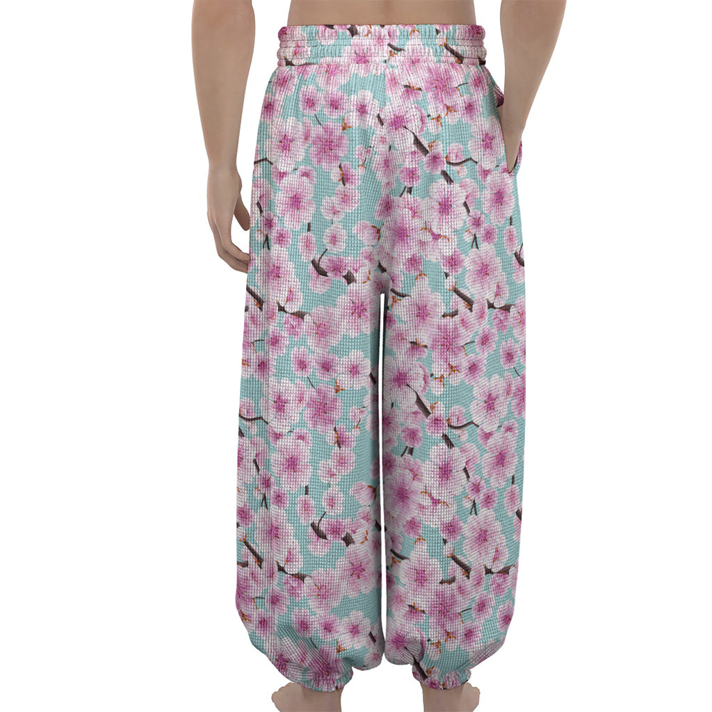 Sakura Cherry Blossom Pattern Print Lantern Pants