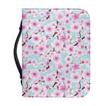 Sakura Cherry Blossom Pattern Print Leather Bible Cover