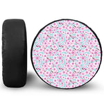 Sakura Cherry Blossom Pattern Print Leather Spare Tire Cover