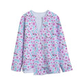 Sakura Cherry Blossom Pattern Print Long Sleeve Short Coat