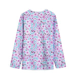 Sakura Cherry Blossom Pattern Print Long Sleeve Short Coat